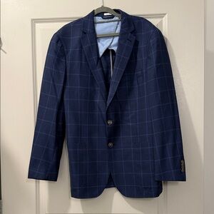 Peter Millar Navy Checkered Men's Blazer